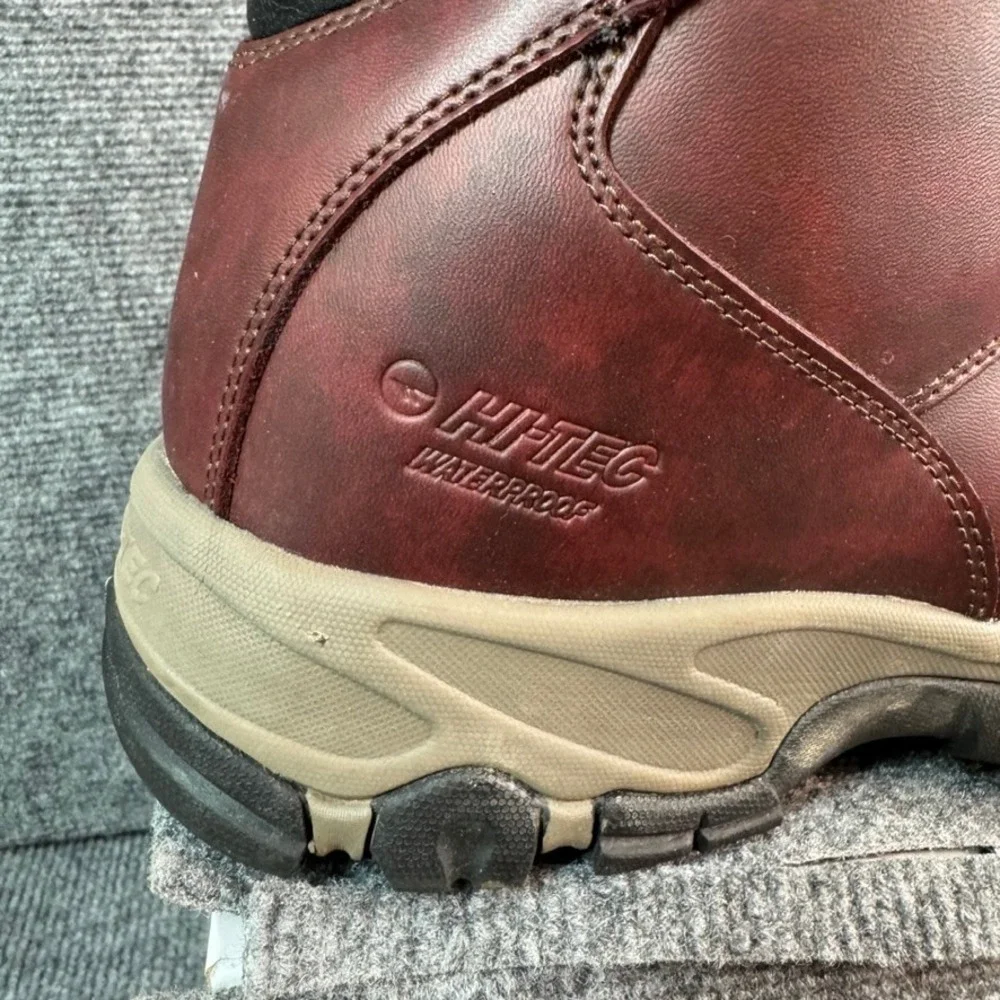 Hi-Tec Bandera II Waterproof Hiking Boots Mens 14 Burgundy Leather i-shield